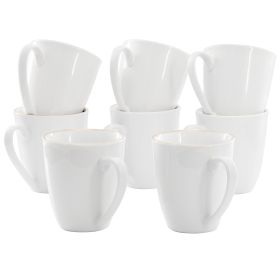 Gibson Home Ogalla 8 Piece 12 Ounce Gold Banded Fine Ceramic Mug Set
