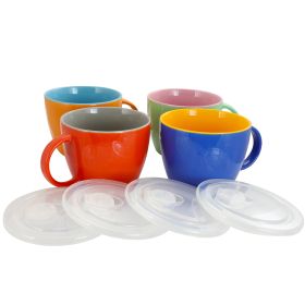 Gibson Home 25 oz Soup Mug Set – Set of 4 On The Go Mugs for Soups and More