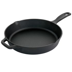 Oster Castaway 12 Inch Cast Iron Frying Pan with Dual Spouts