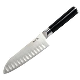 Babish 6.5 Inch High-Carbon Stainless Steel Full Tang Santoku Knife in Black