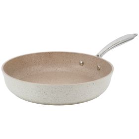 Korkmaz Granita 11 Inch Nonstick Tava and Fry pan in Tan