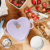 Beautiful 2QT Cast Iron Heart Dutch Oven In Lavender by Drew Barrymore