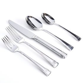 Gibson Cordell 20-Piece Polished Stainless Steel Flatware Collection – Classic Silverware Set For Everyday And Elegant Dining