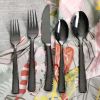 Gibson Elite Stonehenge Black 20-Piece Hammered Flatware Set – Luxury Stainless Steel Collection For Modern Dining Elegance