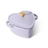 Beautiful 2QT Cast Iron Heart Dutch Oven In Lavender by Drew Barrymore