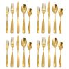 Gibson Home Hulton 20 Piece Stainless Steel Flatware Set in Matte Gold