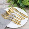 Gibson Home Hulton 20 Piece Stainless Steel Flatware Set in Matte Gold