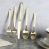 Gibson Elite Earlston 20 Piece Stainless Steel Flatware Set in Champagne Gold