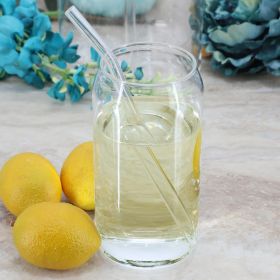 Gibson Home Zadie 10 Piece Glass Tumbler and Straw Set in Clear