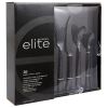 Gibson Elite Stonehenge Black 20-Piece Hammered Flatware Set – Luxury Stainless Steel Collection For Modern Dining Elegance