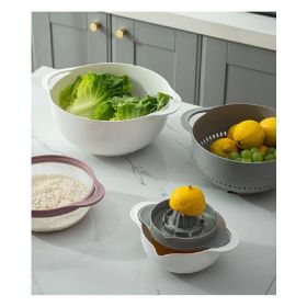5-Piece Multi-Purpose Strainer, Colander, Juicer, And Mixing Bowl Set