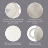 Gibson Elite Earlhart 2 Piece 6 Inch Ribbed Stoneware Soup Bowl Set with Handles in White