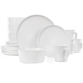 Elama Luxmatte White 16 Piece Dinnerware Set