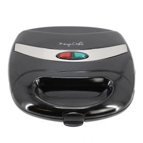 MegaChef Electric Compact Aluminum Nonstick Sandwich Maker in Black