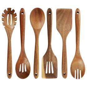MegaChef 6 Piece Acacia Wood Kitchen Utensil Set