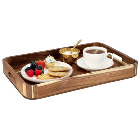 MegaChef Acacia Wood Rectangle Serving Tray
