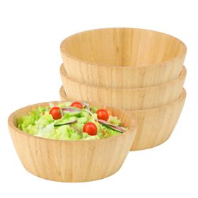 MegaChef 4 Piece 8 Inch Bamboo Wood Salad Bowl Set