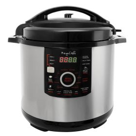 MegaChef 12 Quart Digital Pressure Cooker with 15 Preset Options and Glass Lid