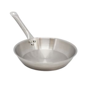MegaChef  Professional Kitchen 10 Inch Round Stainless Steel Fry Pan in Silver