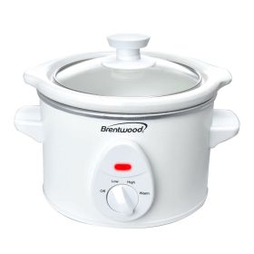 Brentwood 1.5 QT Slow Cooker in White