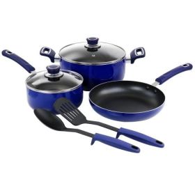 Oster 7 Piece Non Stick Aluminum Cookware Set (Colours: Blue)