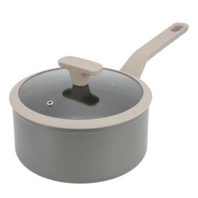 Oster Ambrose Nonstick Aluminum Saucepan with Lid in Matte Grey (Sizes: 3 Quart)