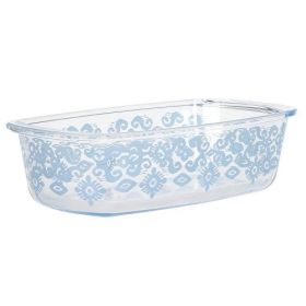 Spice by Tia Mowry Spicy Cloves Tempered Glass Bakeware Collection (Style & Size: Loaf Pan 1.6-Quart Blue)