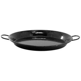 Oster Castillo Enameled Steel Paella Pans in Speckled Black (Sizes: 15 Inch)