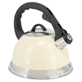 Mr. Coffee Clarefield 2.4 Quart Stainless Steel Whistling Tea Kettle (Colours: Cream)