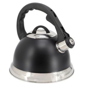 Mr. Coffee Clarefield 2.4 Quart Stainless Steel Whistling Tea Kettle (Colours: Black)