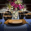 Gibson Elite Soho Lounge Chromatic Canvas 16-Piece Square Glaze Stoneware Dinnerware Set