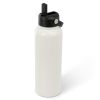 Gibson Home Marina 38 Ounce Double Wall Stainless Steel Thermal Bottle with Lid and Straw