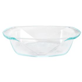 Soho Lounge Carnegie Hill Tempered Glass Bakeware Collection with Built-in Handles (Style & Size: Glass Loaf Pan 10" x 5.9" x 2.6")