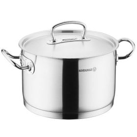 Korkmaz Proline Professional Series Stainless Steel Stock Pot with Lid (Sizes: 6.2L)
