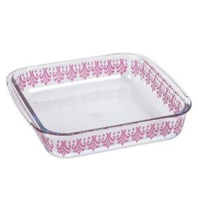 Spice by Tia Mowry Spicy Cloves Tempered Glass Bakeware Collection (Style & Size: Square Baker 1.8-Quart Pink)