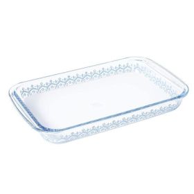 Spice by Tia Mowry Spicy Cloves Tempered Glass Bakeware Collection (Style & Size: Rectangular Baker 3.1-Quart Blue)