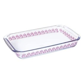 Spice by Tia Mowry Spicy Cloves Tempered Glass Bakeware Collection (Style & Size: Rectangular Baker 2.3-Quart Pink)