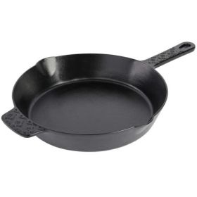 Spice by Tia Mowry Savory Saffron Pre-Seasoned Cast Iron Skillet – 10-Inch or 2-Piece: 10"&12" Set (Size: 10 Inch)