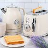 MegaChef Retro 2-Piece Breakfast Set – 1.8 Quart Electric Water Kettle & 2-Slice Toaster Combo With Vintage Design