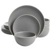 Gibson Home Rockaway 12 Piece Stoneware Dinnerware Set