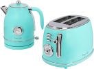 MegaChef Retro 2-Piece Breakfast Set – 1.8 Quart Electric Water Kettle & 2-Slice Toaster Combo With Vintage Design
