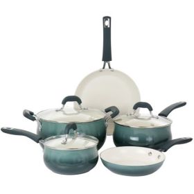 Oster Corbett 8 Piece Nonstick Aluminum Cookware Set (Colours: Blue)