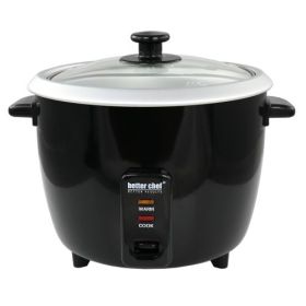 Better Chef 8-Cup Automatic Rice Cooker – Family-Size Rice Made Simple (Style: 8 Cup-Black)