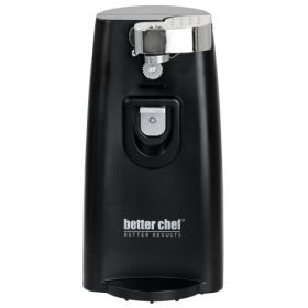 Better Chef Deluxe Electric Can Opener with Built in Knife Sharpener and Bottle Opener (Style & Color: Deluxe Can Opener-Black)