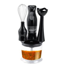 Brentwood 2-Speed Hand Blender & Food Processor Set With Balloon Whisk (Style/Color: 2 Speed Hand Blender - Black)