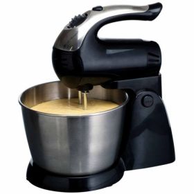 Brentwood 5-Speed Stand Mixer – 200W, Stainless Steel Bowl for Versatile Mixing (Style: 5-Speed Stand Mixer-Black)