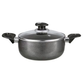 Brentwood Aluminum Non-Stick Dutch Oven With Glass Lid in Gray (Size: 5 Quart)