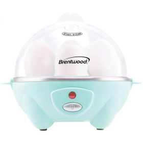 Brentwood Electric Egg Cooker Collection – Perfect Eggs Every Time (Style/Color: 7 Egg Cooker - Aqua Blue)