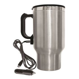 Brentwood Electric Coffee Mug with Wire Car Plug (Style/Color: Electric Coffee Mug - Stainless Steel)
