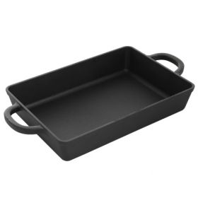 Crock Pot Artisan 13-Inch Cast Iron Lasagna Pan Collection – Enameled or Classic Preseasoned Finish (Style & Size: Lasagna Pan Cast Iron 13")